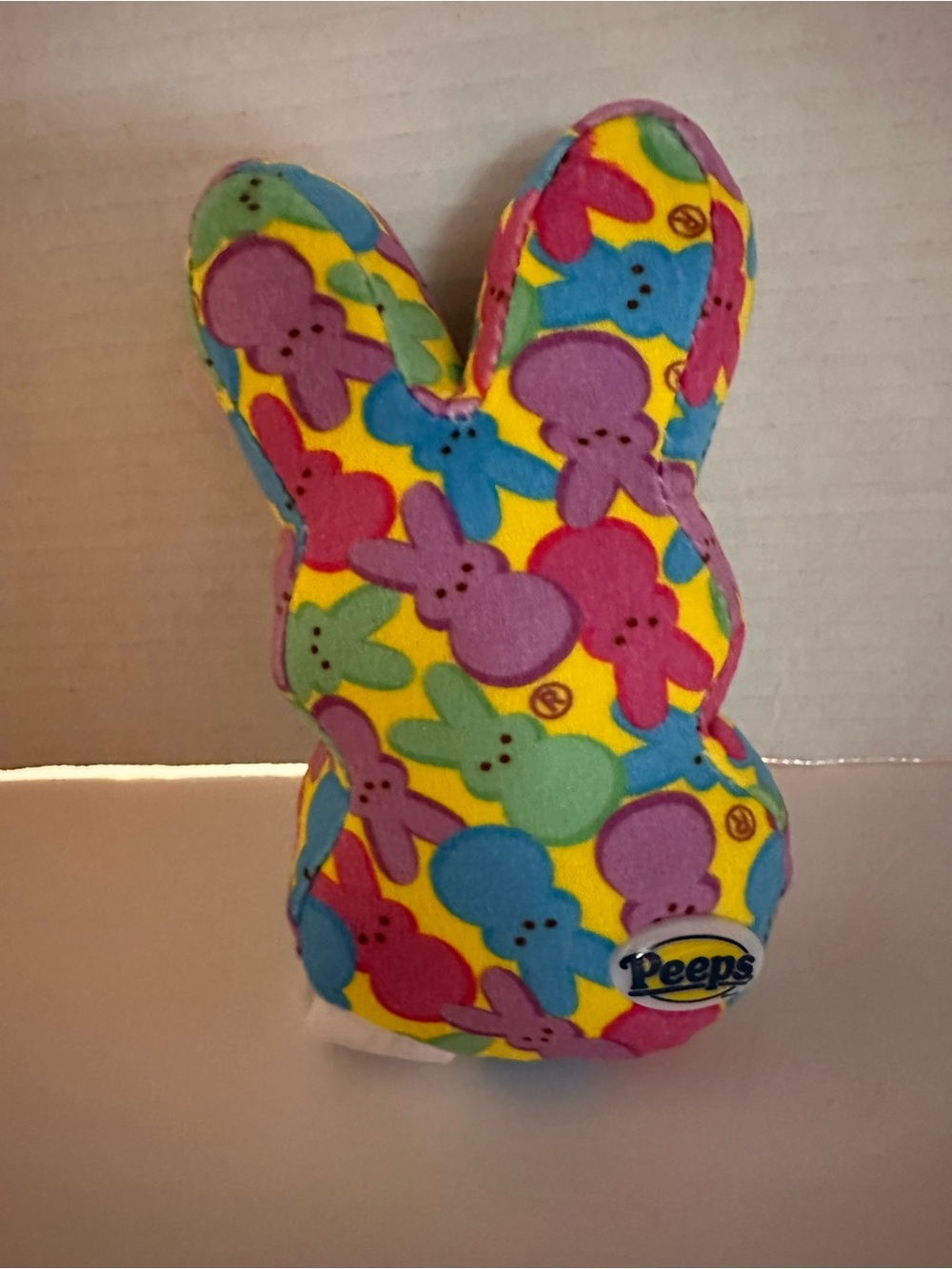 Peeps Plush Bunny - Yellow Multicolor Patterned Stuffed Toy - Picture 6 of 7
